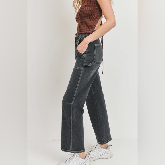 Just Black Denim Carpenter Jeans in Washes Black Size 28 - fits big! - Picture 3 of 11